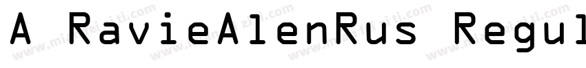 A RavieAlenRus Regular字体转换